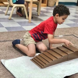 Wooden Brown Stairs Montessori Blocks