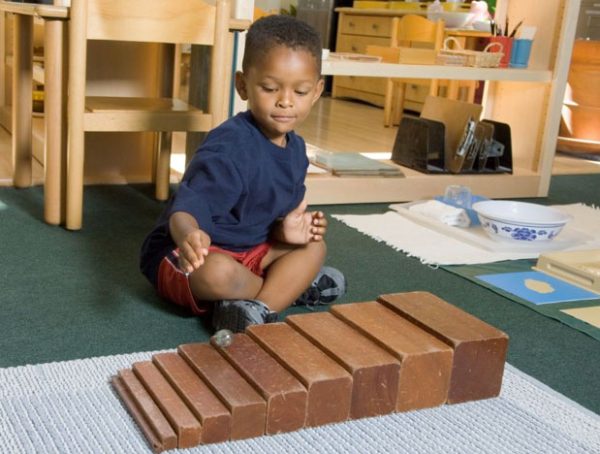 Wooden Brown Stairs Montessori Blocks