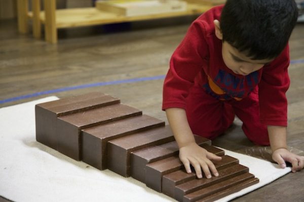 Wooden Brown Stairs Montessori Blocks