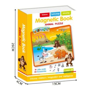 Magnetic Book Animal Puzzles Educational Toys