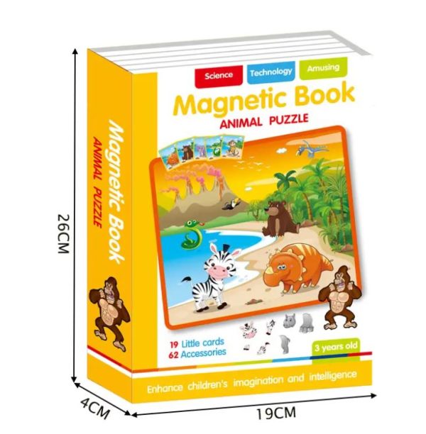 Magnetic Book Animal Puzzles Educational Toys